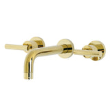 Manhattan Double-Handle 3-Hole Wall Mount Bathroom Faucet