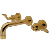 NuWave Double-Handle 3-Hole Wall Mount Bathroom Faucet