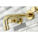 Kaiser Double-Handle 3-Hole Wall Mount Bathroom Faucet