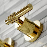 Milano Double-Handle 3-Hole Wall Mount Bathroom Faucet