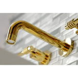 Milano Double-Handle 3-Hole Wall Mount Bathroom Faucet