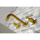 Milano Double-Handle 3-Hole Wall Mount Bathroom Faucet