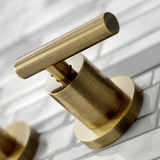 Manhattan Double-Handle 3-Hole Wall Mount Bathroom Faucet