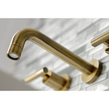 Manhattan Double-Handle 3-Hole Wall Mount Bathroom Faucet