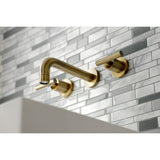 Manhattan Double-Handle 3-Hole Wall Mount Bathroom Faucet