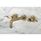 NuWave Double-Handle 3-Hole Wall Mount Bathroom Faucet