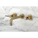 Concord Double-Handle 3-Hole Wall Mount Bathroom Faucet