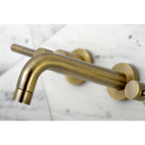 Concord Double-Handle 3-Hole Wall Mount Bathroom Faucet