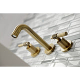 Milano Double-Handle 3-Hole Wall Mount Bathroom Faucet