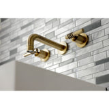 Milano Double-Handle 3-Hole Wall Mount Bathroom Faucet