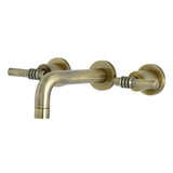 Milano Double-Handle 3-Hole Wall Mount Bathroom Faucet