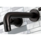 Kaiser Double-Handle 3-Hole Wall Mount Bathroom Faucet