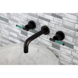 Kaiser Double-Handle 3-Hole Wall Mount Bathroom Faucet