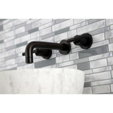 Kaiser Double-Handle 3-Hole Wall Mount Bathroom Faucet