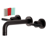 Kaiser Double-Handle 3-Hole Wall Mount Bathroom Faucet