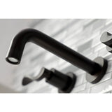 NuWave Double-Handle 3-Hole Wall Mount Bathroom Faucet