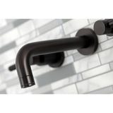 Kaiser Double-Handle 3-Hole Wall Mount Bathroom Faucet