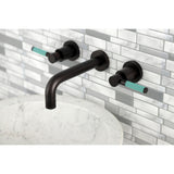 Kaiser Double-Handle 3-Hole Wall Mount Bathroom Faucet