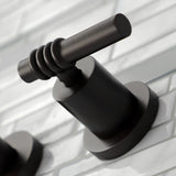 Milano Double-Handle 3-Hole Wall Mount Bathroom Faucet