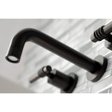 Milano Double-Handle 3-Hole Wall Mount Bathroom Faucet