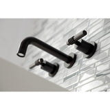 Milano Double-Handle 3-Hole Wall Mount Bathroom Faucet