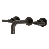 Milano Double-Handle 3-Hole Wall Mount Bathroom Faucet