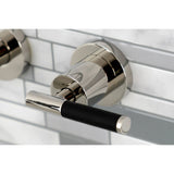 Kaiser Double-Handle 3-Hole Wall Mount Bathroom Faucet