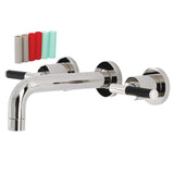 Kaiser Double-Handle 3-Hole Wall Mount Bathroom Faucet