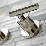 Manhattan Double-Handle 3-Hole Wall Mount Bathroom Faucet