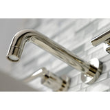 Manhattan Double-Handle 3-Hole Wall Mount Bathroom Faucet