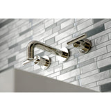 Manhattan Double-Handle 3-Hole Wall Mount Bathroom Faucet