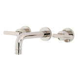 Manhattan Double-Handle 3-Hole Wall Mount Bathroom Faucet