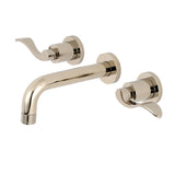 NuWave Double-Handle 3-Hole Wall Mount Bathroom Faucet