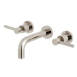 Concord Double-Handle 3-Hole Wall Mount Bathroom Faucet