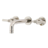 Milano Double-Handle 3-Hole Wall Mount Bathroom Faucet