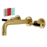 Kaiser Double-Handle 3-Hole Wall Mount Bathroom Faucet