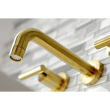 Manhattan Double-Handle 3-Hole Wall Mount Bathroom Faucet