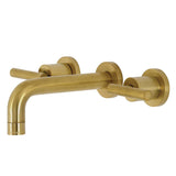 Manhattan Double-Handle 3-Hole Wall Mount Bathroom Faucet