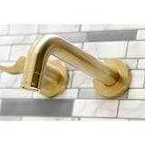 NuWave Double-Handle 3-Hole Wall Mount Bathroom Faucet