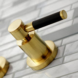 Kaiser Double-Handle 3-Hole Wall Mount Bathroom Faucet