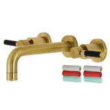 Kaiser Double-Handle 3-Hole Wall Mount Bathroom Faucet