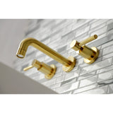 Concord Double-Handle 3-Hole Wall Mount Bathroom Faucet