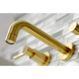 Concord Double-Handle 3-Hole Wall Mount Bathroom Faucet