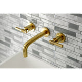 Milano Double-Handle 3-Hole Wall Mount Bathroom Faucet