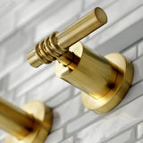 Milano Double-Handle 3-Hole Wall Mount Bathroom Faucet