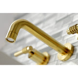 Milano Double-Handle 3-Hole Wall Mount Bathroom Faucet