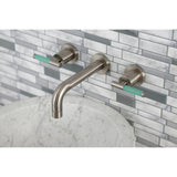 Kaiser Double-Handle 3-Hole Wall Mount Bathroom Faucet