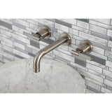 Kaiser Double-Handle 3-Hole Wall Mount Bathroom Faucet