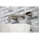 Kaiser Double-Handle 3-Hole Wall Mount Bathroom Faucet