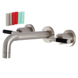 Kaiser Double-Handle 3-Hole Wall Mount Bathroom Faucet